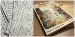 Fresh Air and Empty Streets; hand written text and the finished book