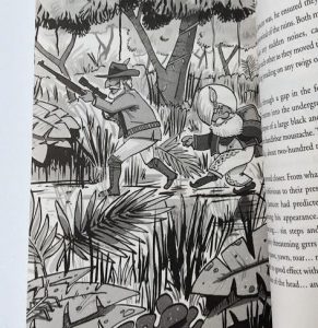 Tigeropolis illustration on book text page